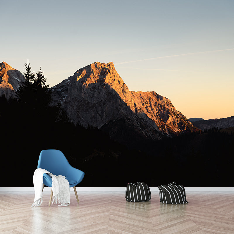 Modern Style Mountain Mural Wallpaper Moisture Resistant Bedroom Wall Art