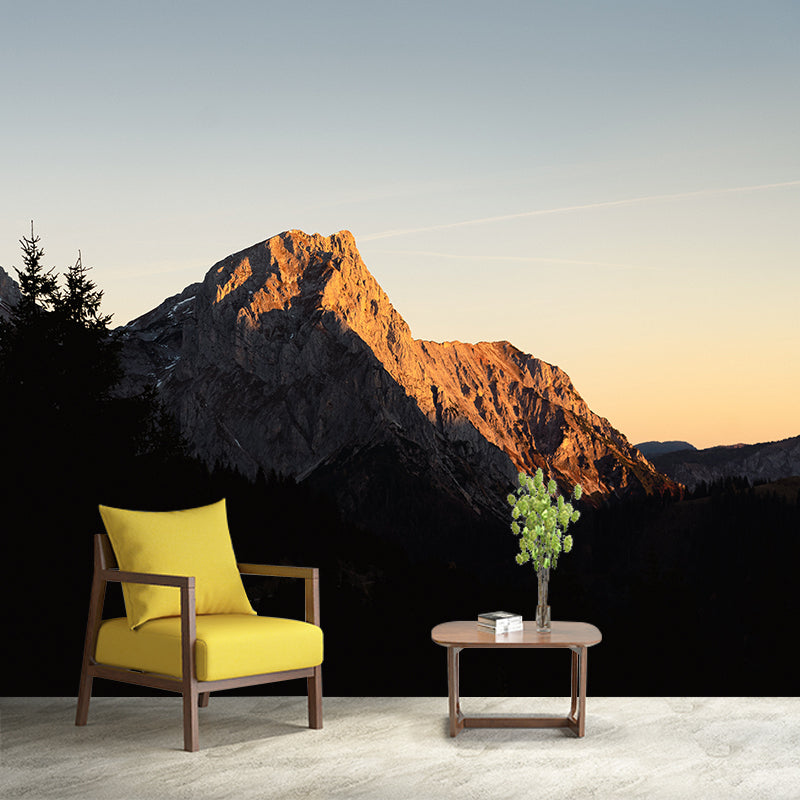 Modern Style Mountain Mural Wallpaper Moisture Resistant Bedroom Wall Art
