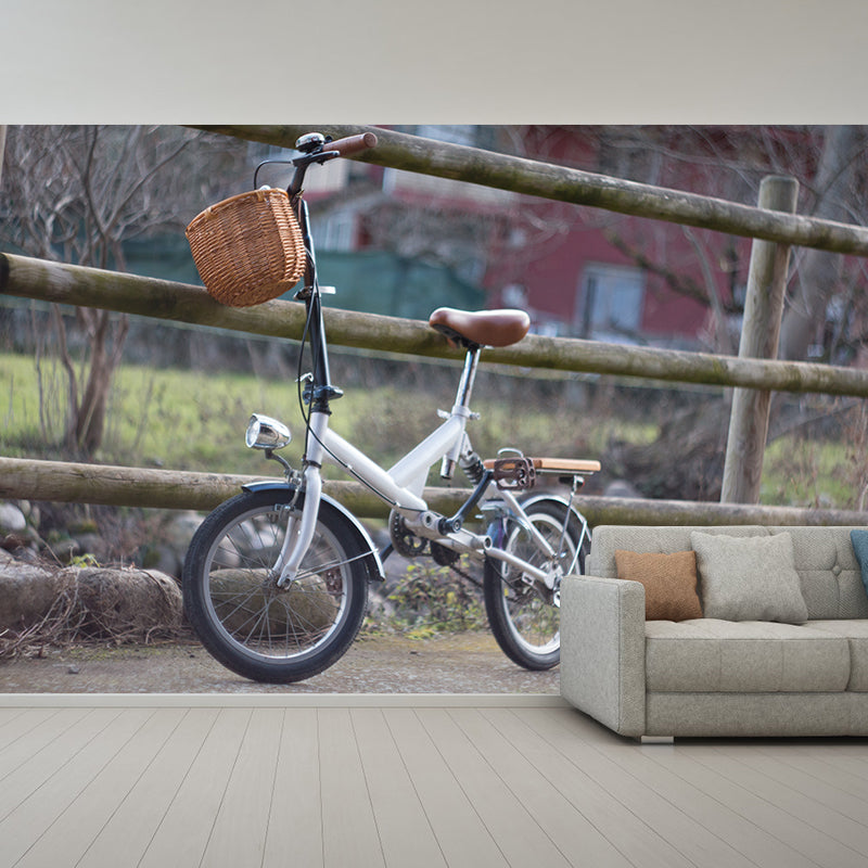 Bike Mural Wallpaper Home Decor Unique Design for Man Boy Room, Custom Size Available