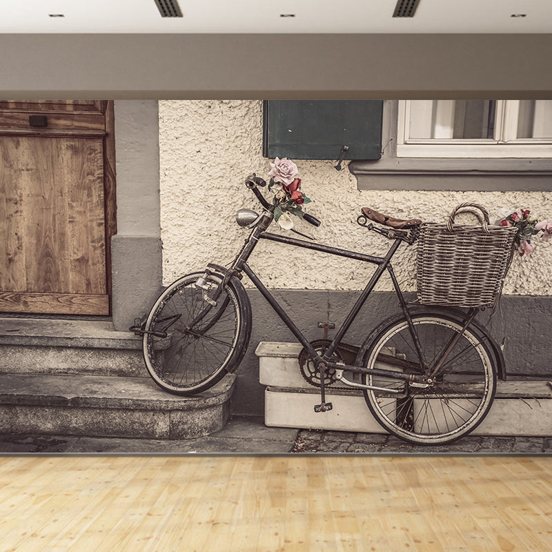 Bike Mural Wallpaper Home Decor Unique Design for Man Boy Room, Custom Size Available