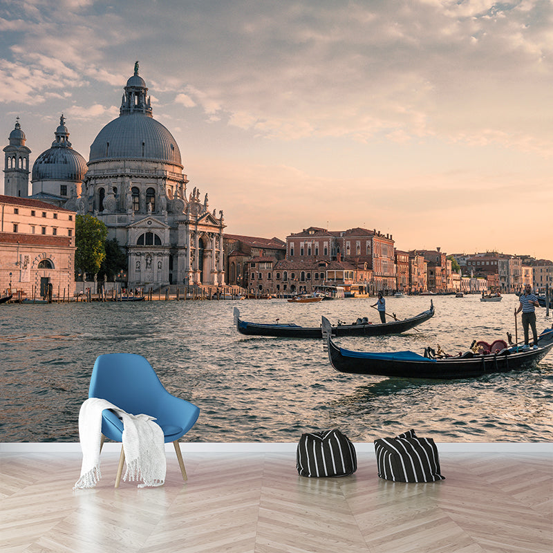 Photo City Mural Personalized Size Wall Covering for Meeting Room, Made to Measure