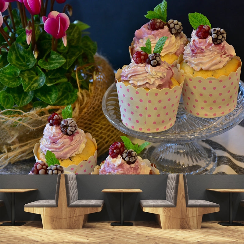 Delicious Pastry Wall Mural Decal Modern Decorative Dessert Shop Wall Decor