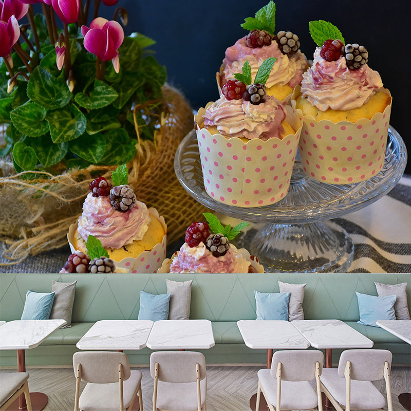 Delicious Pastry Wall Mural Decal Modern Decorative Dessert Shop Wall Decor