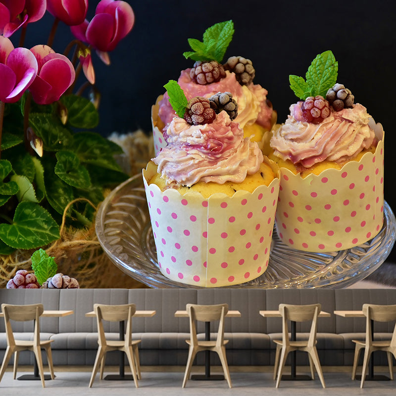 Delicious Pastry Wall Mural Decal Modern Decorative Dessert Shop Wall Decor