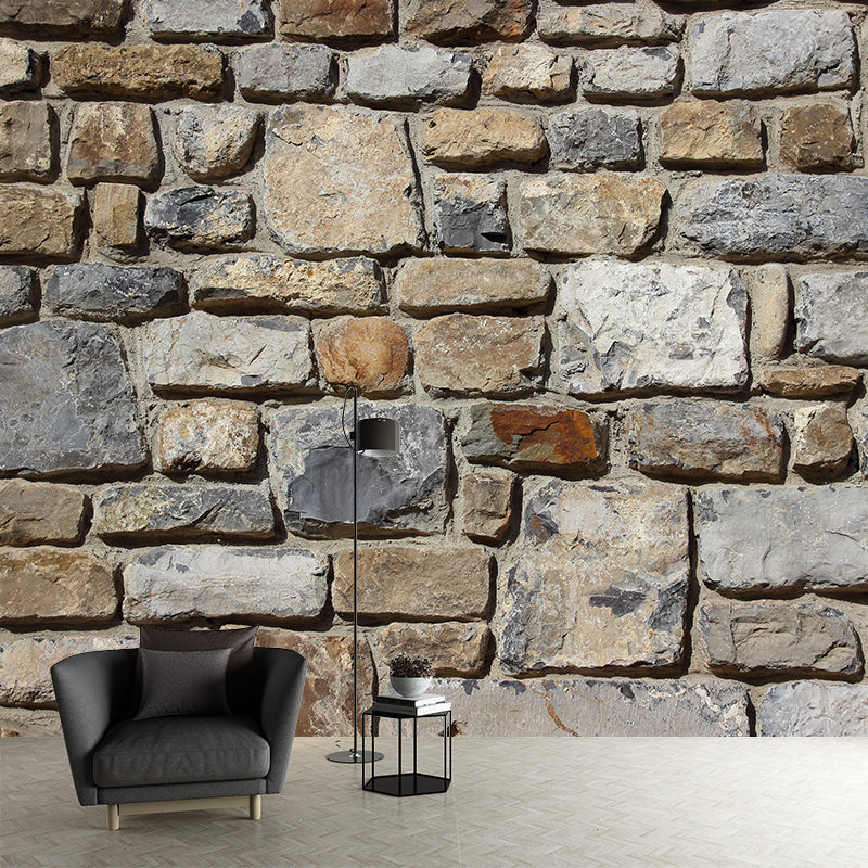 Countryside Style Brick Wall Covering Living Room Home Decor, Customized Size