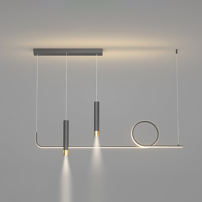 Illuminazione a sospensione lineare luci isola sospesa il lampadario moderno a pendente moderno