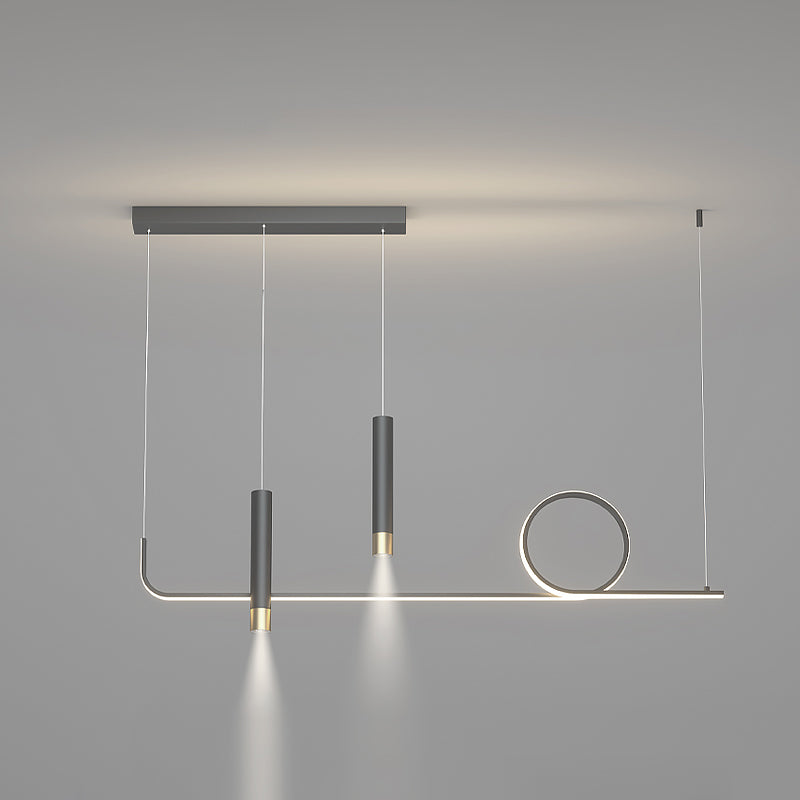 Illuminazione a sospensione lineare luci isola sospesa il lampadario moderno a pendente moderno