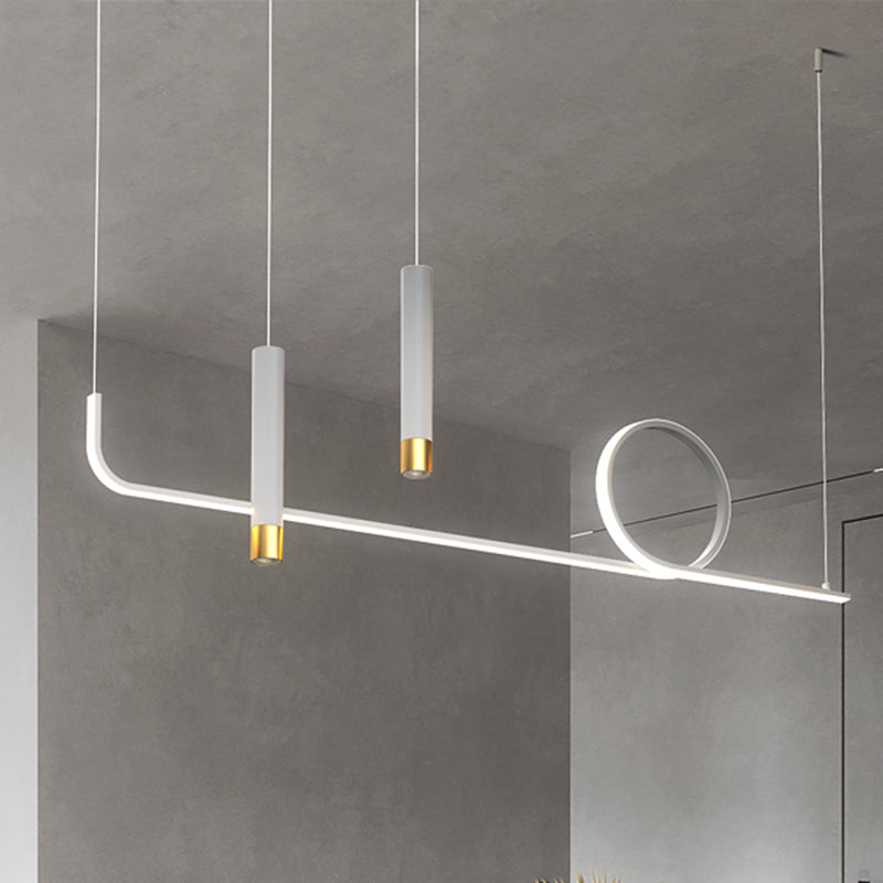 Illuminazione a sospensione lineare luci isola sospesa il lampadario moderno a pendente moderno