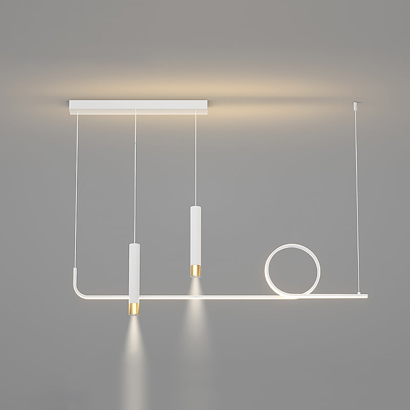 Illuminazione a sospensione lineare luci isola sospesa il lampadario moderno a pendente moderno