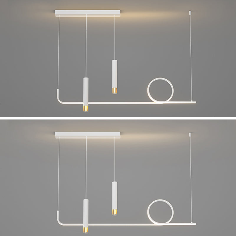 Illuminazione a sospensione lineare luci isola sospesa il lampadario moderno a pendente moderno