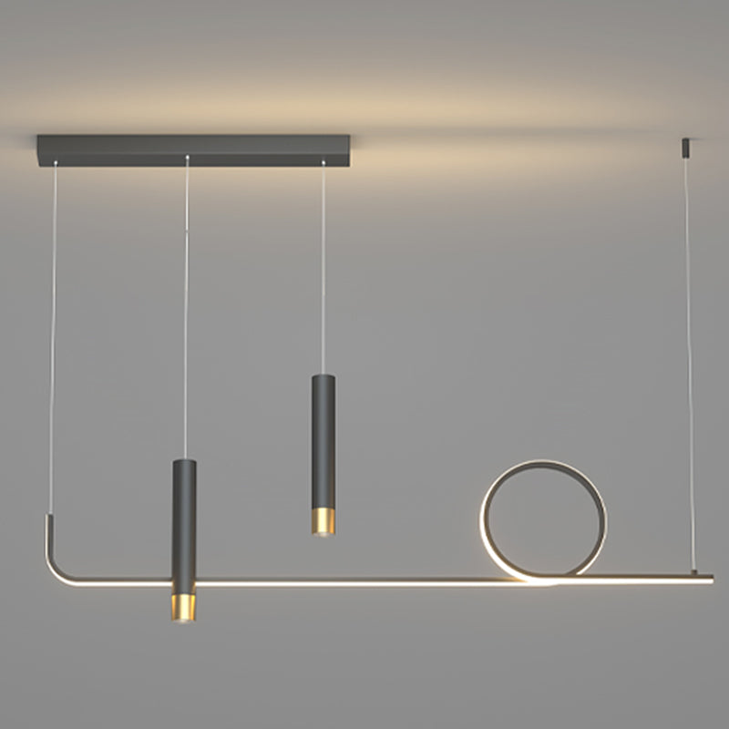 Illuminazione a sospensione lineare luci isola sospesa il lampadario moderno a pendente moderno