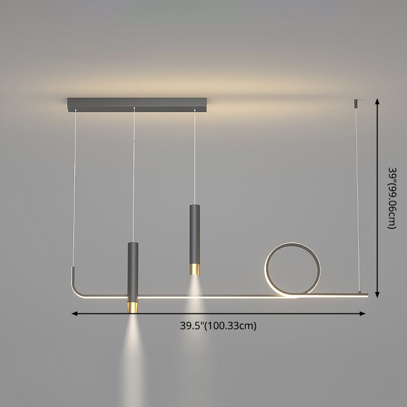 Illuminazione a sospensione lineare luci isola sospesa il lampadario moderno a pendente moderno