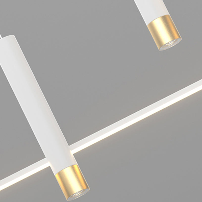 Illuminazione a sospensione lineare luci isola sospesa il lampadario moderno a pendente moderno