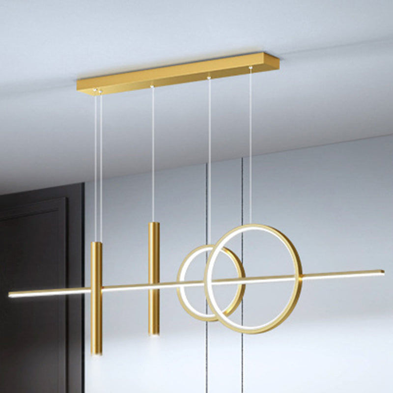 5 îlot de cuisine légère pendentif éclairage de l'île linéaire éclairage de l'île contemporaine