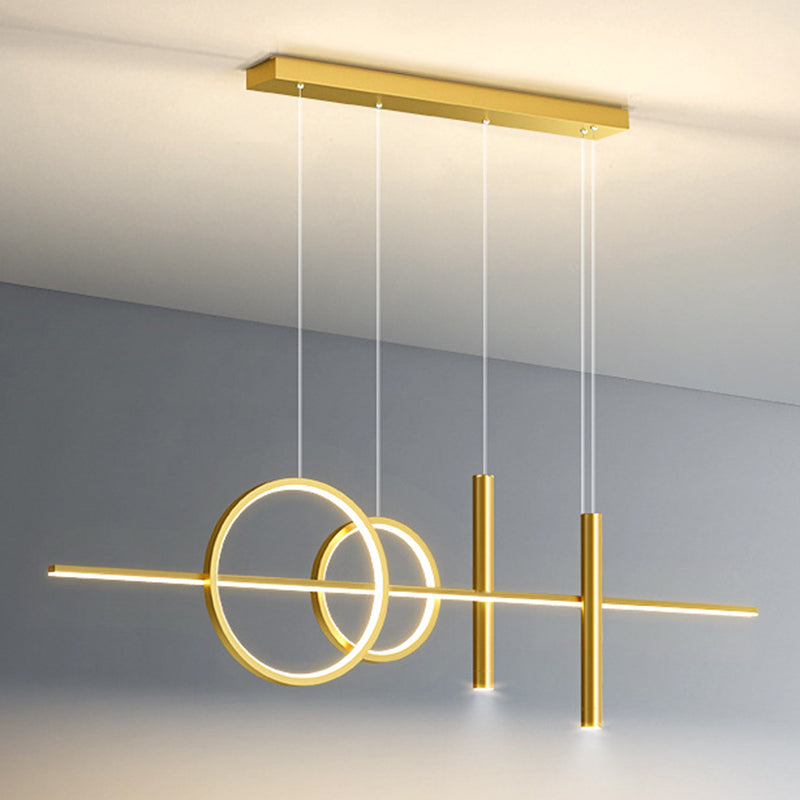 5 îlot de cuisine légère pendentif éclairage de l'île linéaire éclairage de l'île contemporaine