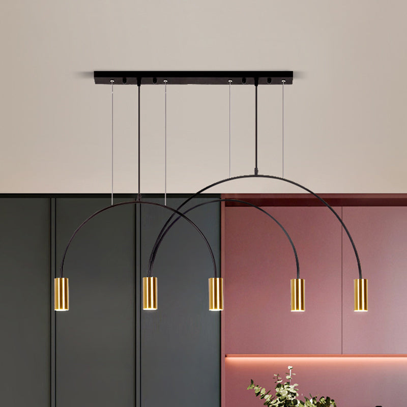 Modern Pendant Lighting for Kitchen Island Linear Island Lighting in Metal