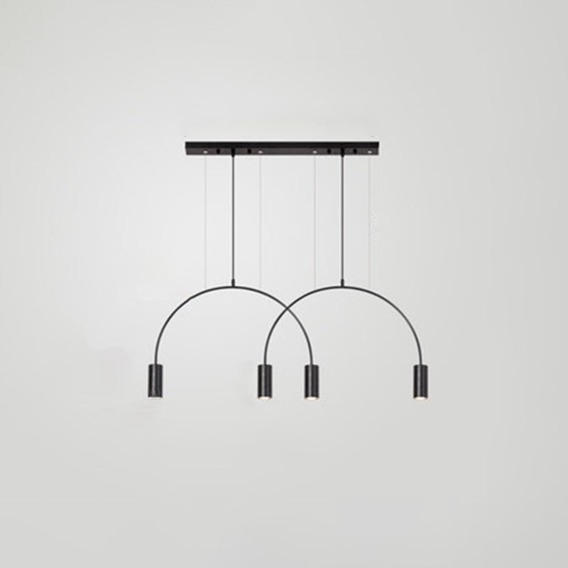 Modern Pendant Lighting for Kitchen Island Linear Island Lighting in Metal