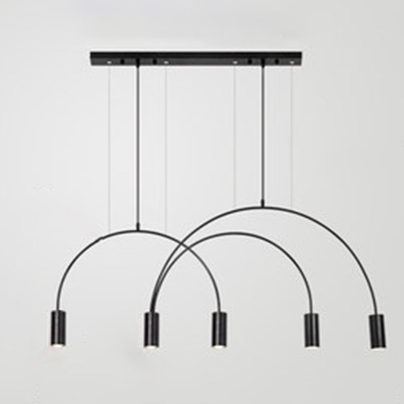 Modern Pendant Lighting for Kitchen Island Linear Island Lighting in Metal