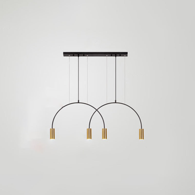 Modern Pendant Lighting for Kitchen Island Linear Island Lighting in Metal