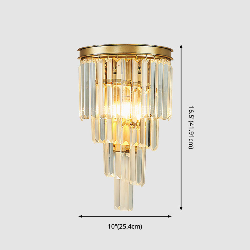 Prismatic Transparent Crystal Wall Light Sconce Modern Style 1-Light Wall Mounted Lighting