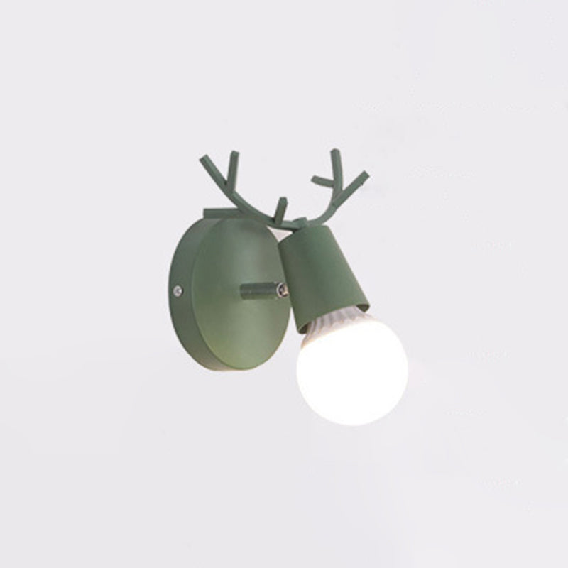 Unique Shade Wall Lighting Modern Nordic Style Metal 1 Light Sconce Light in Pink and White