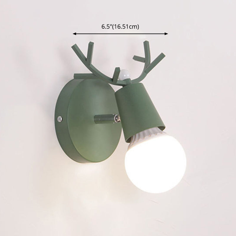 Unique Shade Wall Lighting Modern Nordic Style Metal 1 Light Sconce Light in Pink and White