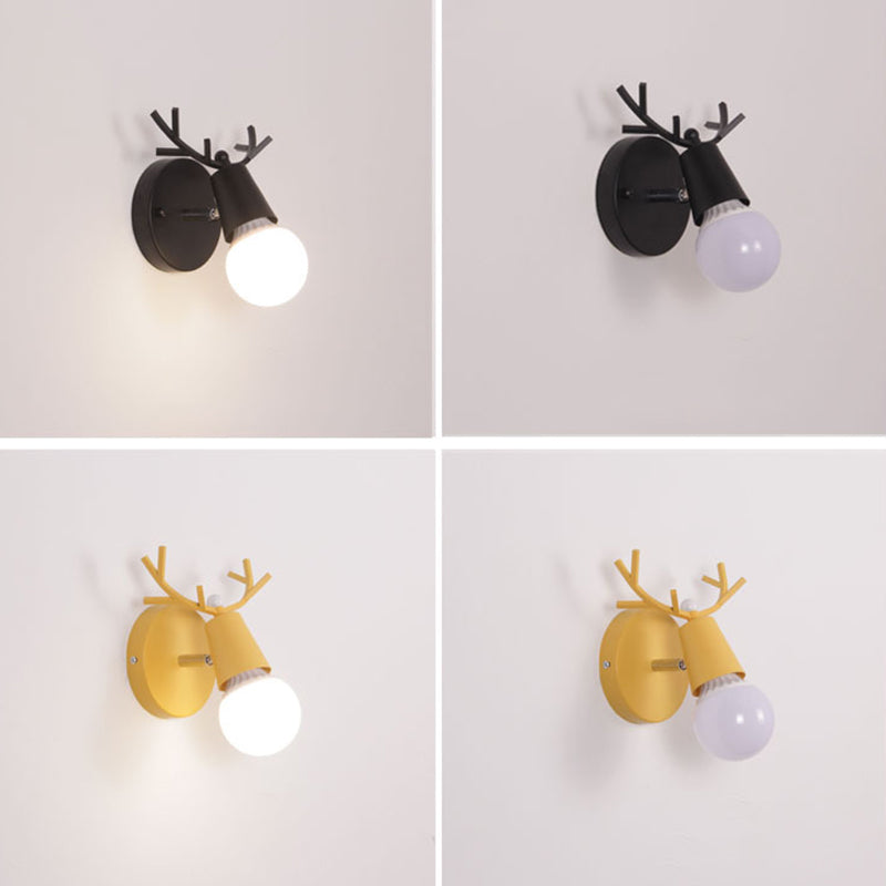 Unique Shade Wall Lighting Modern Nordic Style Metal 1 Light Sconce Light in Pink and White