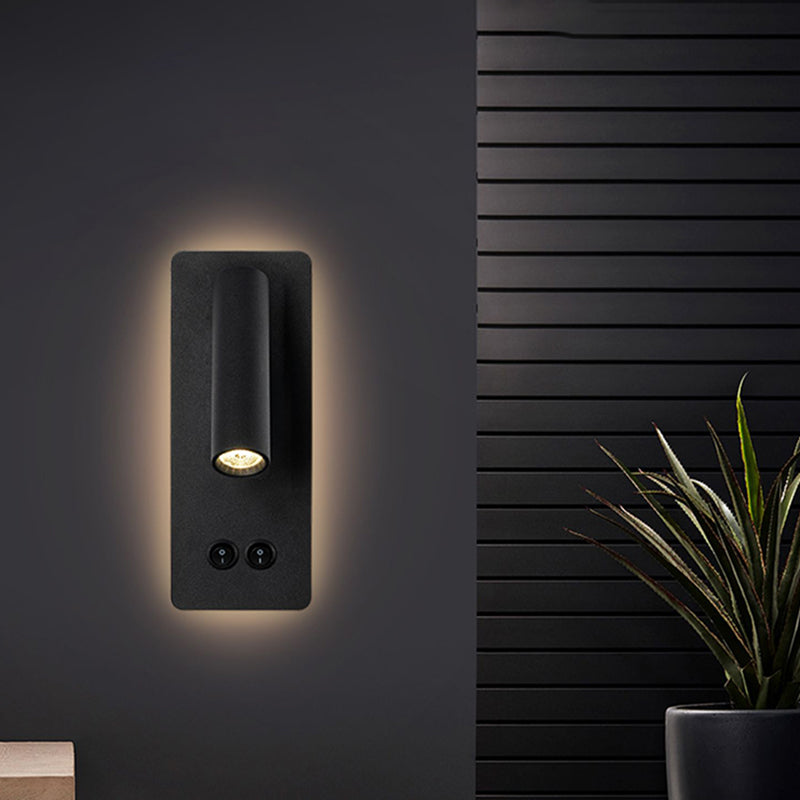 Modern Concise Rectangular LED Wall Light Aluminium Reading Wall Lamp for Bedroom