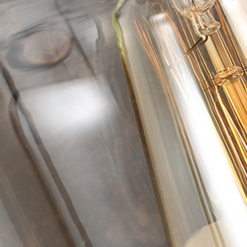 Industrielle Vintage Ein -Wand -Licht schmiedeeisere Innenwandlampe mit klarem Glasschatten