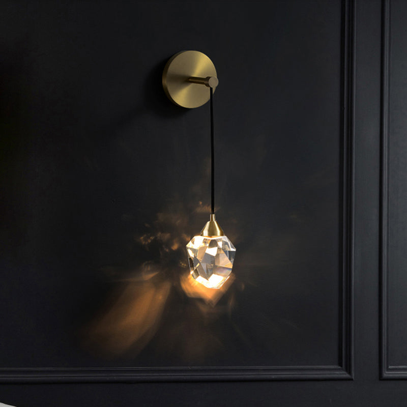 1-licht wandgemonteerde lichtbal moderne stijl heldere K9 Crystal Schonce Light armatuur