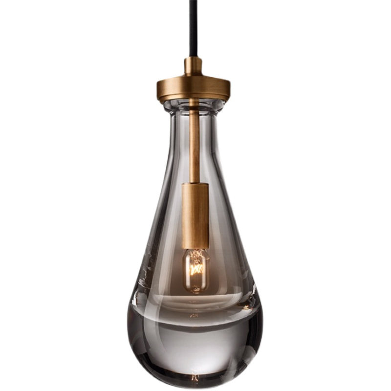 K9 Crystal Brass Wall Mount Light Fixture Teardrops 1-Light Modern Style Sconce