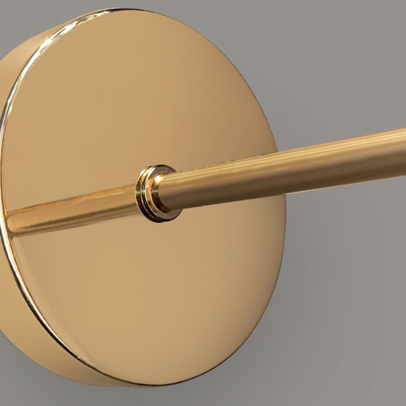 1-Light Sconce Light Fixture Modern Style Conical Clear Crystal Wall Mounted Lights in Gold