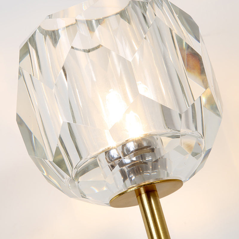 1-Light Crystal Wall Mounted Lighting Modern Style Gold Ball Wall Sconce Lights