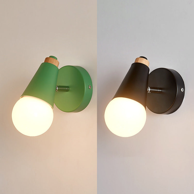 1 illuminazione unica murale unica Modren Nordic Macarons Style Metal Wall Lighting in bianco e verde