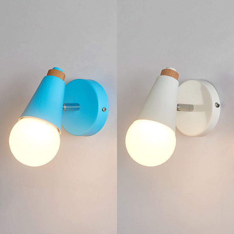 1 illuminazione unica murale unica Modren Nordic Macarons Style Metal Wall Lighting in bianco e verde