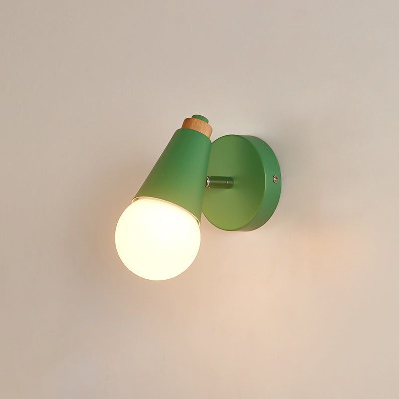 1 illuminazione unica murale unica Modren Nordic Macarons Style Metal Wall Lighting in bianco e verde