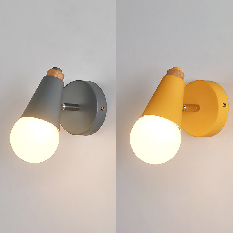 1 illuminazione unica murale unica Modren Nordic Macarons Style Metal Wall Lighting in bianco e verde