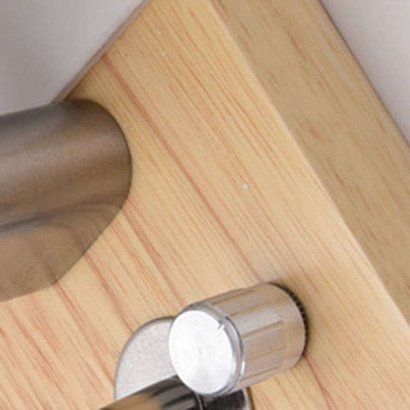 Geometric Shade Wall Lighting Modern Simple Style Wood 1 Light Sconce Light in Gold