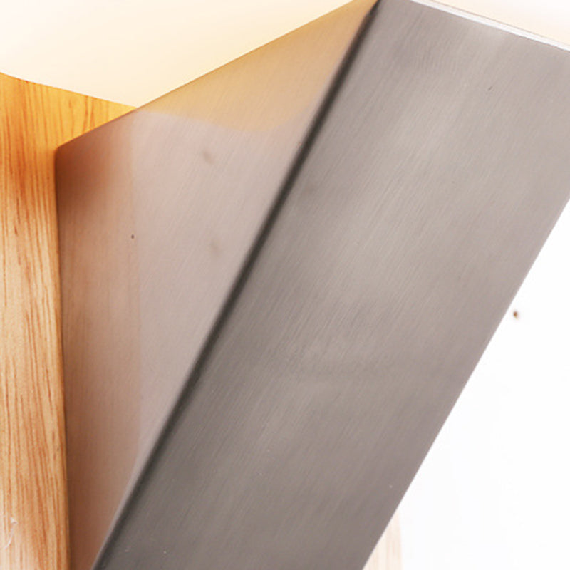 Madera de sombra geométrica luces de pared moderna simple 1 cabeza de montaje de pared de la pared en blanco
