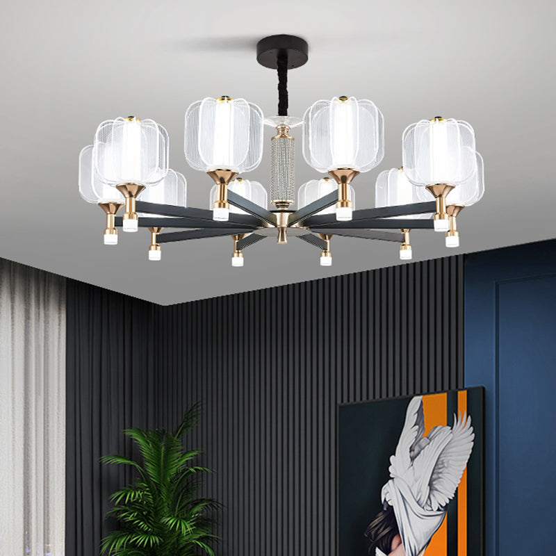 Contemporary Metal Hanging Light Fixtures Sputnik Chandelier for Living Room