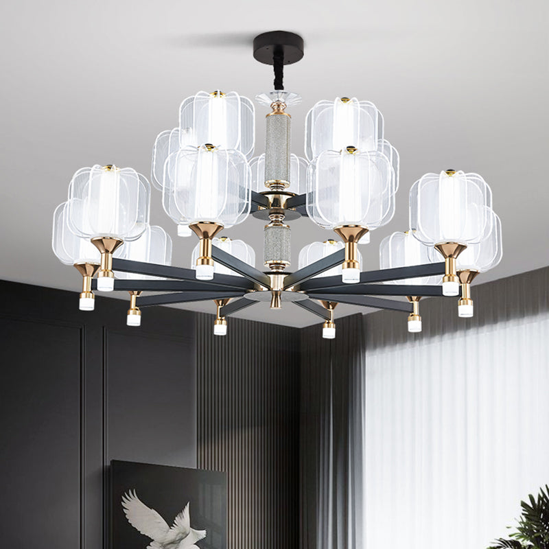 Contemporary Metal Hanging Light Fixtures Sputnik Chandelier for Living Room