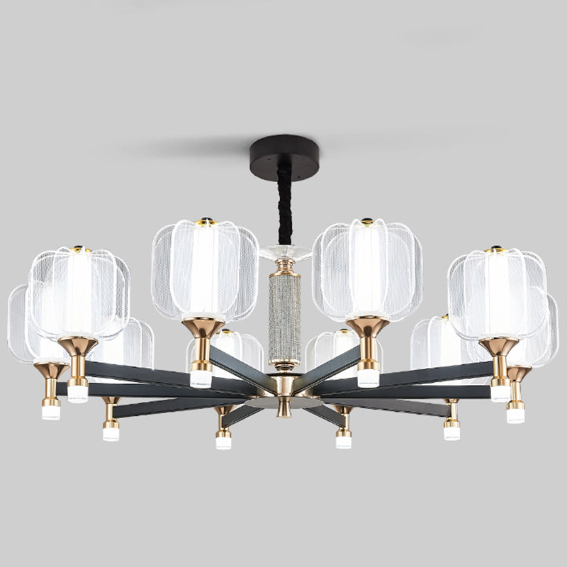 Contemporary Metal Hanging Light Fixtures Sputnik Chandelier for Living Room