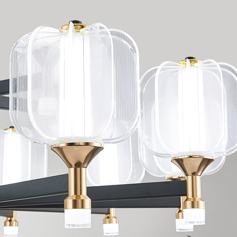 Contemporary Metal Hanging Light Fixtures Sputnik Chandelier for Living Room