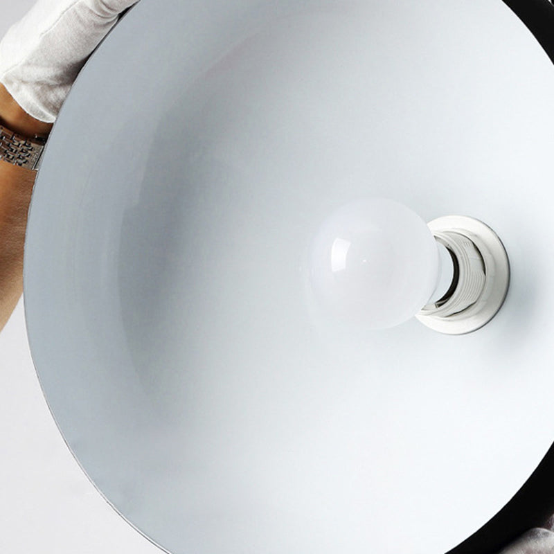 1 Lichthänge anhängende Lichter industrielle kuppelförmige Metall-Handelsanhänger-Beleuchtung in Schwarz