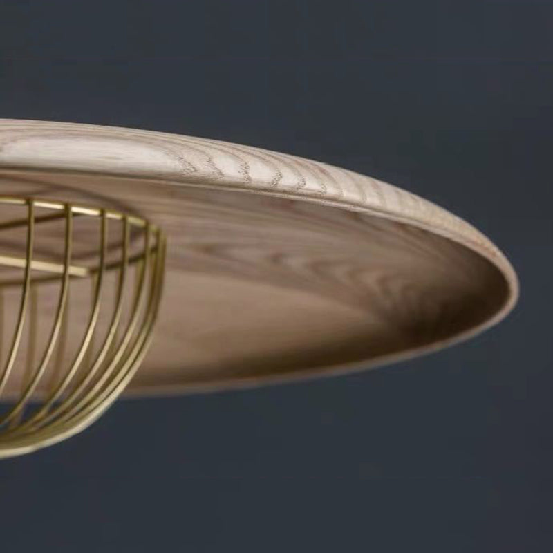 Style minimaliste moderne en cage suspendu suspension en métal 1 éclairage pendentif léger