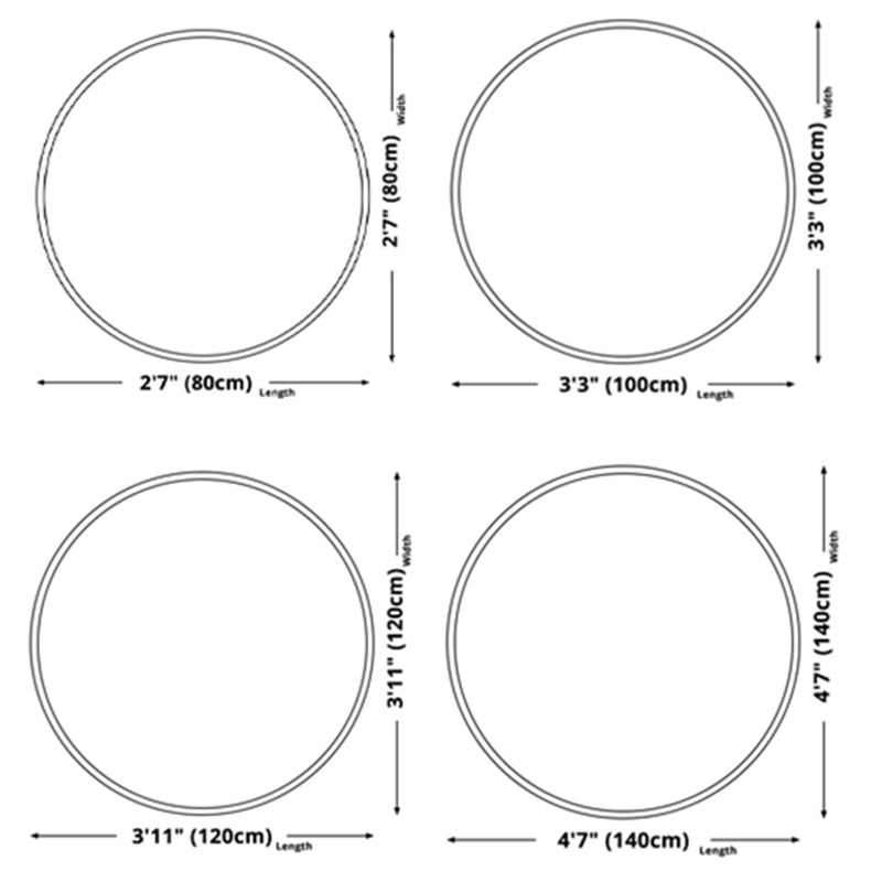 Round Trendy Visual Printed Rug Multicolor Polyester Area Carpet Stain Resistant Rug for Living Room