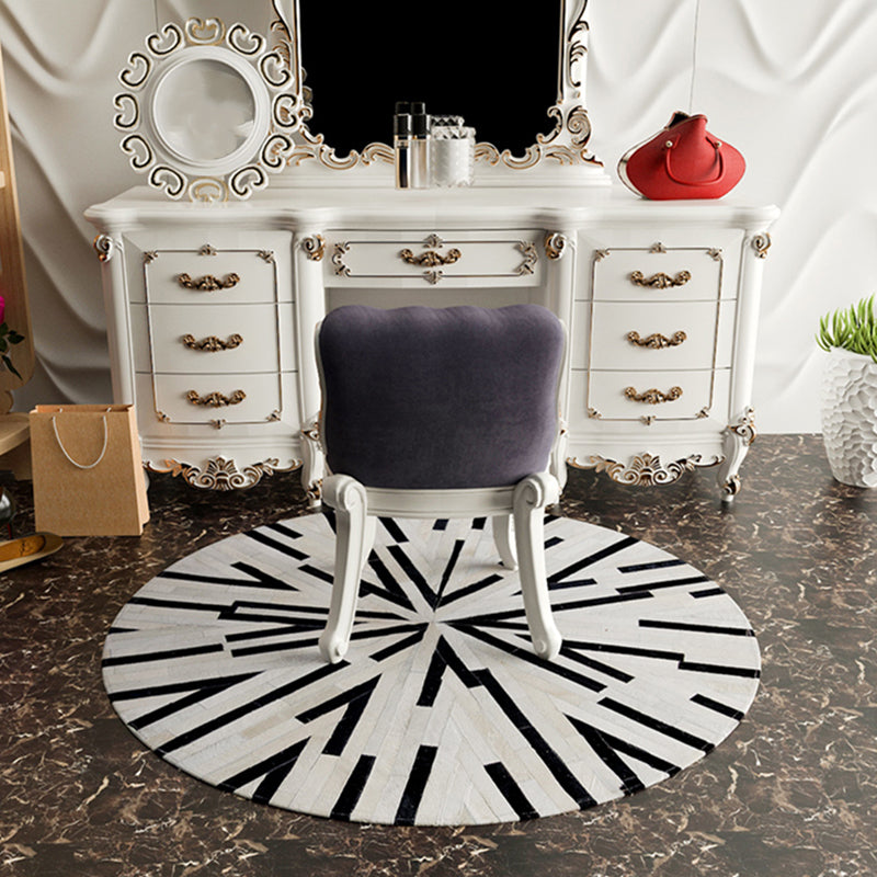 Zone colorée tapis géométrique motif blanc tapis de zone de soins de soins faciles pour le salon