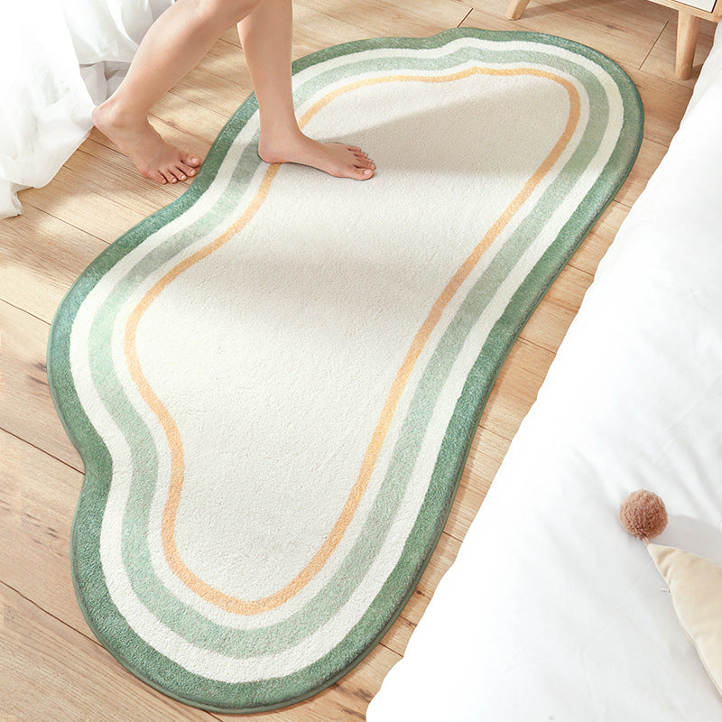 Novelty Cloud Shape Rug Funky Polyester Rug Anti-Slip Backing Washable Carpet for Home Decor
