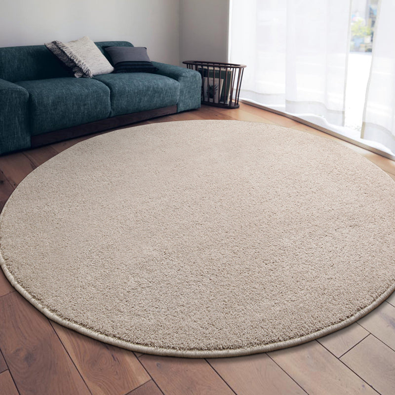 Tappeto moderno rotondo in poliestere solido poliestere moquette non slip tappeto interno per soggiorno