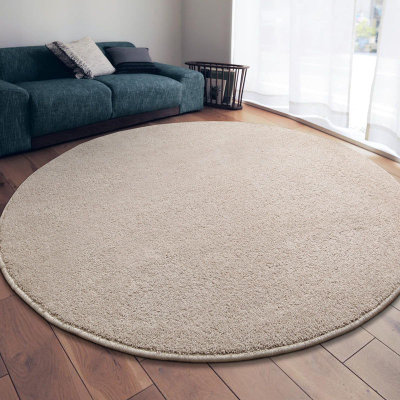 Tappeto moderno rotondo in poliestere solido poliestere moquette non slip tappeto interno per soggiorno